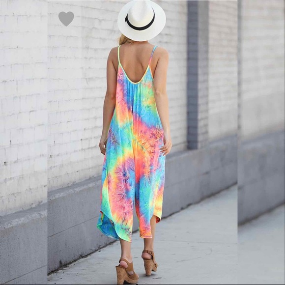 Neon Tye Die Jumpsuit - Picture 3 of 3